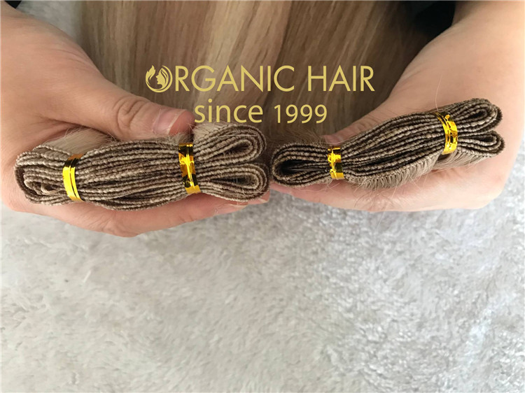 Real human hair extensions for sale handtied weft C63